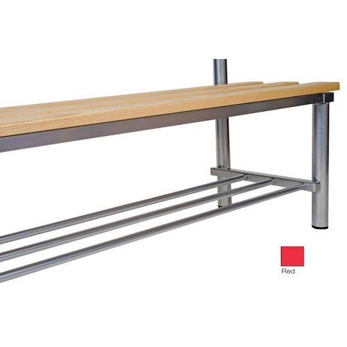 Club mezzo deep/solo shoe rack, red 2500mm wide x 400mm deep