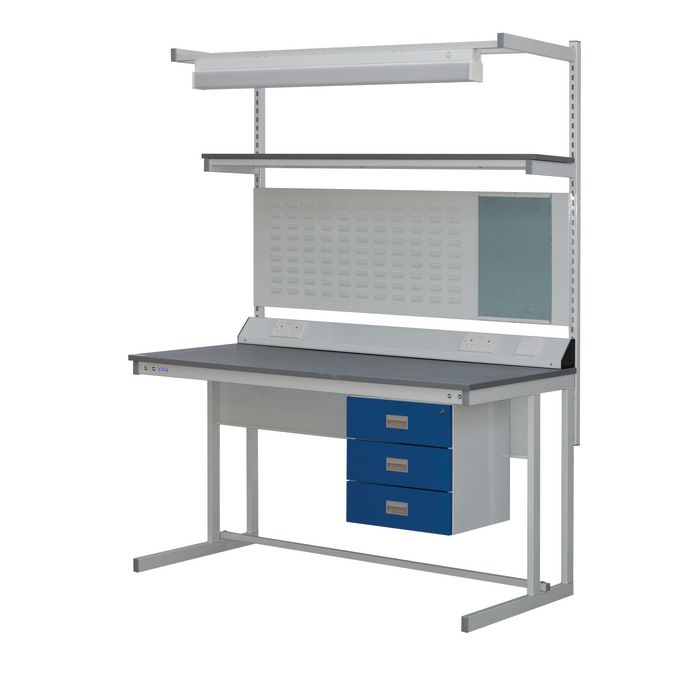 Modular workbench system – Cantilever workbenches (Laminate top)