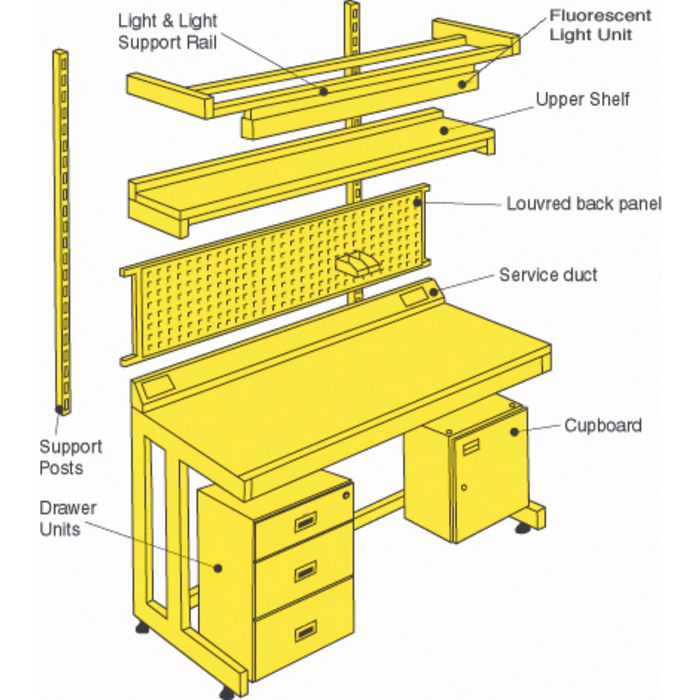 Modular Workbench System - Light Support Frame