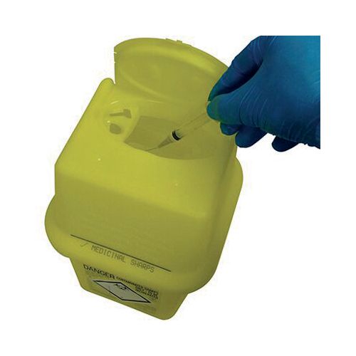 Sharps disposal bins - 7 litres - GTIN: 5052105129945 - Height mm: 382 - Length mm: 170 - Size L: 7