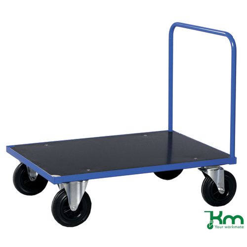 Konga heavy duty platform trucks, single ended handle - Capacity kg: 500 - Frame Colour: Blue