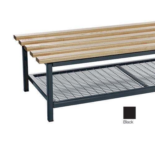 Evolve Mezzo Deep Shoe Rack 2500 X 595Mm - Black - Bench Height mm: 450 - Colour: Black