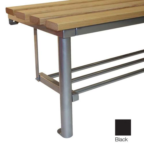 Club mono bench shoe rack - Colour: Black - Depth mm: 450 - Frame Colour: Black