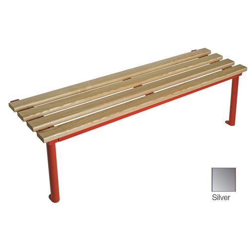 Club mono wall mounted deep bench - Bench Height mm: 450 - Colour: Silver - Depth mm: 450