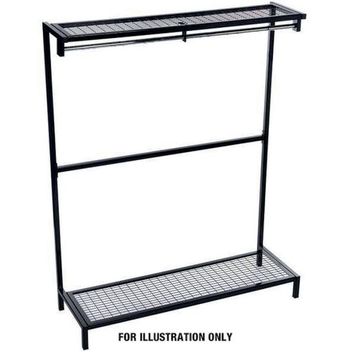 Freestanding garment rail - Colour: Black - Depth mm: 480 - Frame Colour: Black