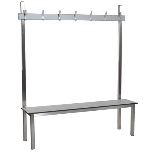 Aqua solo laminate changing room bench - Bench Height mm: 450 - Colour: Grey - Depth mm: 400