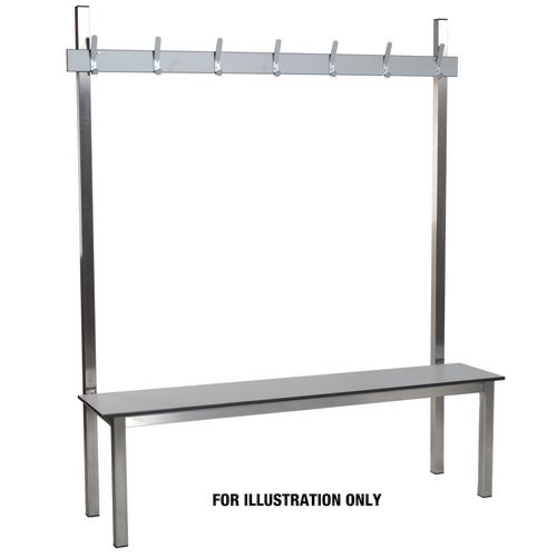 Aqua solo laminate changing room bench - Bench Height mm: 450 - Colour: Grey - Depth mm: 400