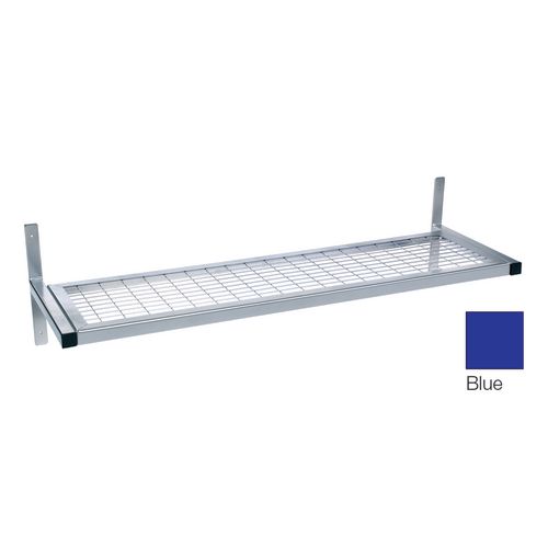 Evolve wall mounted mesh cloakroom shelf - Colour: Blue - Depth mm: 345 - GTIN: 5052105437859