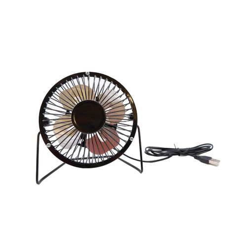 4" Black USB mini office desk fan - 