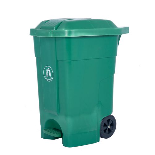 70L Light duty pedal operated wheelie bin, green - Capacity L: 70 - Capacity: Litre - Colour: Green